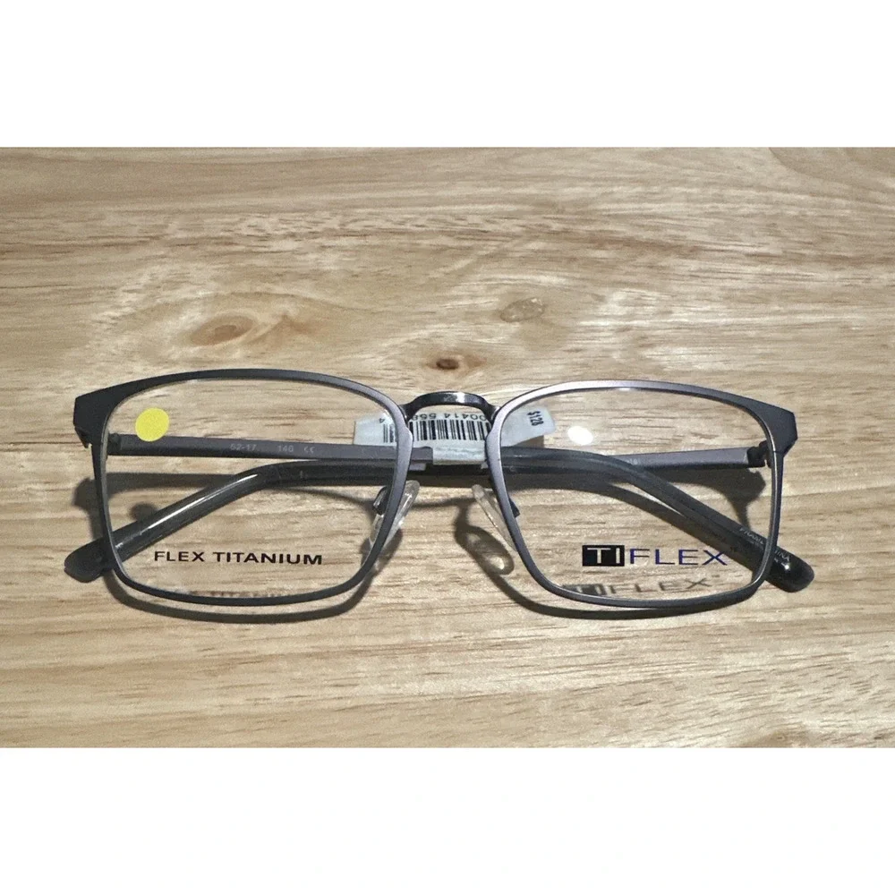 TiFlex T1767 Eyeglass Frame Matte Gunmetal 52-17-140 NWT